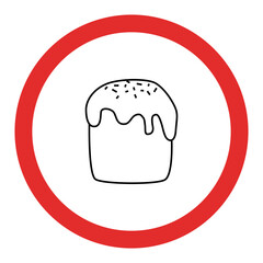 No Easter Kulich Allowed Icon