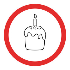 No Easter Kulich Allowed Icon
