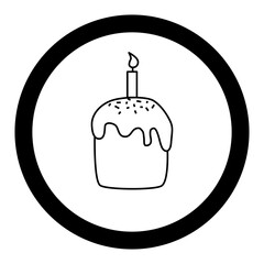 Easter Kulich Traditional Bread Icon