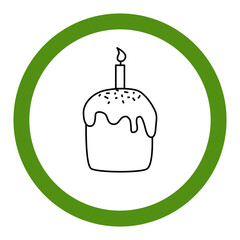 Easter Kulich Traditional Bread Icon