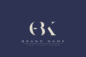 OBK abstract letter logo design. This logo is designed by three abstract letters.
