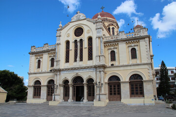 Fototapeta premium orthodox cathedral (agios minas) in heraklion in crete in greece