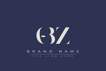 OBZ abstract letter logo design. This logo is designed by three abstract letters.