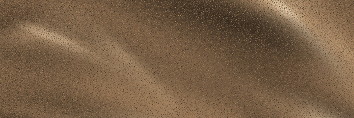  Chocolate and coffee powder, scattered cocoa on a light background. Particles of earth and dust. Brown sand texture.Top view of the cake.
