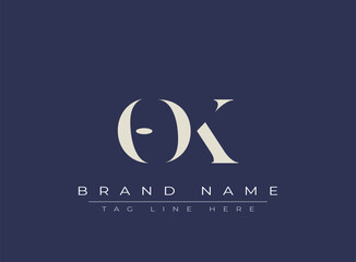 ODK abstract letter logo design. This logo is designed by three abstract letters.
