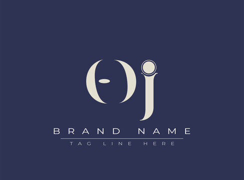 ODJ abstract letter logo design. This logo is designed by three abstract letters.