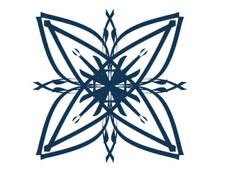 Mandala rectangle with geometric precision