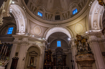 Fototapeta premium Castel di Sangro. The Basilica of Santa Maria Assunta