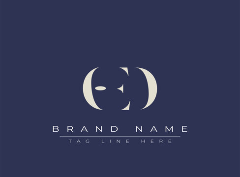 OED abstract letter logo design. This logo is designed by three abstract letters.