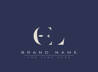 OEL abstract letter logo design. This logo is designed by three abstract letters.