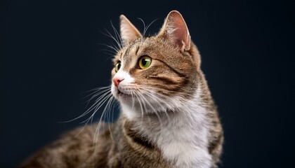 Obraz premium grey tabby cat, AI generated