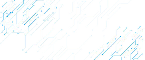 Abstract digital technology futuristic internet network speed connection white background. Technology background with crossed lines and dots. 