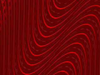 Abstract red geometric lines on red background. Modern shiny gradient red futuristic pattern. Futuristic technology concept, suitable for cover, poster, banner, flyer, website, etc.