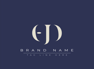 OJD abstract letter logo design. This logo is designed by three abstract letters.