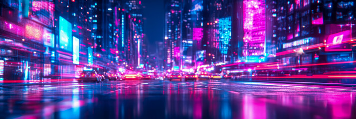 Cyberpunk Cityscape: Neon Metropolis at Night