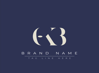 OKB abstract letter logo design. This logo is designed by three abstract letters.