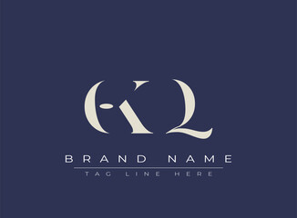 OKQ abstract letter logo design. This logo is designed by three abstract letters.