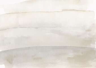 Watercolor beige background. Watercolor horizontal strokes and brush lines. Pastel neutral background for postcards, posters, social media and interior decor.
