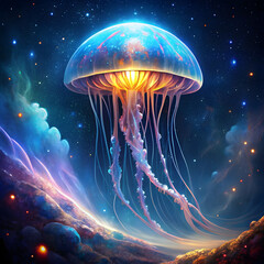 Naklejka premium ufo in space