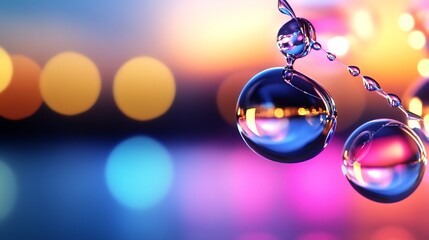 Vibrant Dewdrops: A Symphony of Color and Light