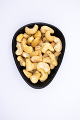 Close-up of raw cashew nuts. Perfect for promoting organic food, clean eating, and sustainable nutrition.
