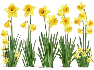 Spring Daffodils in Bloom.