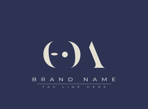OOA abstract letter logo design. This logo is designed by three abstract letters.