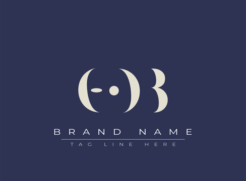 OOB abstract letter logo design. This logo is designed by three abstract letters.