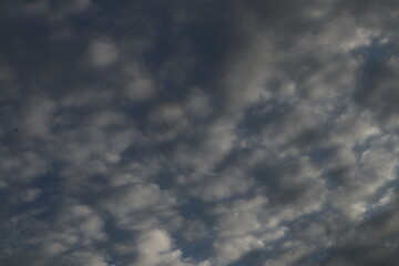 A row of overcast clouds in the afternoon