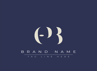 Fototapeta premium OPB abstract letter logo design. This logo is designed by three abstract letters.