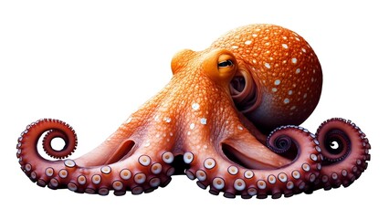 Pink Octopus with Textured Skin - Ocean Depths