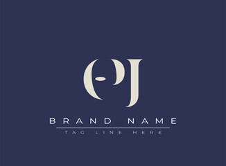 OPJ abstract letter logo design. This logo is designed by three abstract letters.