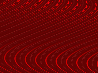 Abstract red geometric lines on red background. Modern shiny gradient red futuristic pattern. Futuristic technology concept, suitable for cover, poster, banner, flyer, website, etc.