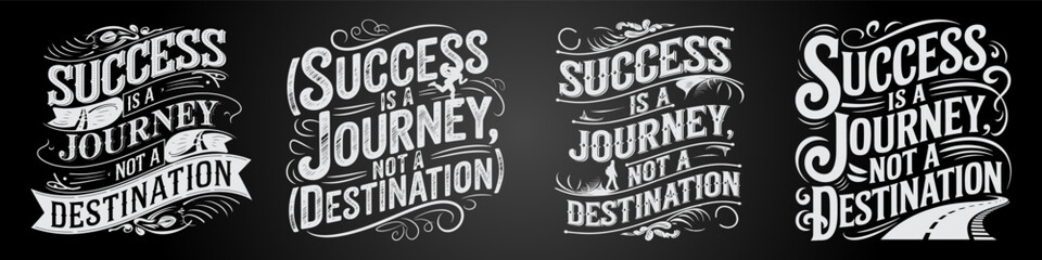 Blackboard Designs and Motivational Words for a Winning