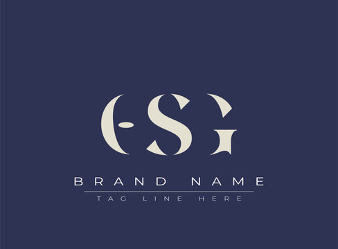 OSG abstract letter logo design. This logo is designed by three abstract letters.