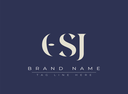 OSJ abstract letter logo design. This logo is designed by three abstract letters.