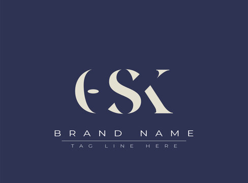 OSK abstract letter logo design. This logo is designed by three abstract letters.