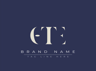 OTE abstract letter logo design. This logo is designed by three abstract letters.