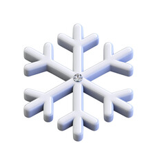 Obraz premium Winter Crystal: Elegant snowflake design with sparkling gem backdrop PNG on Transparent Background