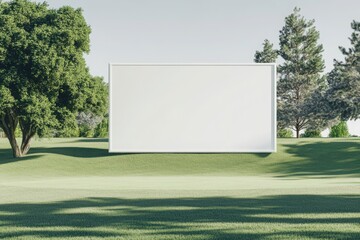 Wall mounted frame mockup with empty screen modern design and branding projects