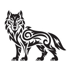 vector image of a wolf