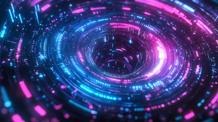 Obraz premium Blue and Pink Spiral Pattern