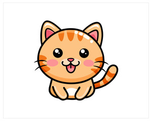 Obraz premium Cat vector and cat icon