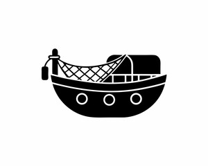 creative details Fishing Boat Icon vector illustration
