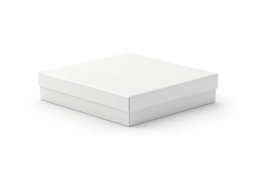 Fototapeta premium A plain white square box, perfect for gifts or packaging.