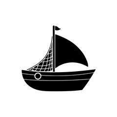 creative details Fishing Boat Icon vector illustration