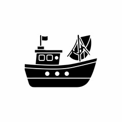 creative details Fishing Boat Icon vector illustration