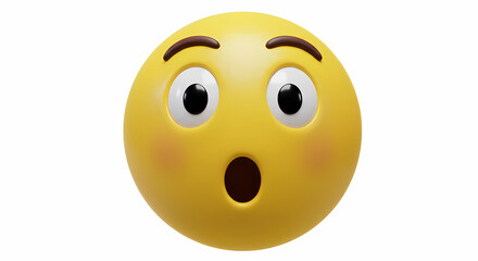 Fototapeta premium Surprised Yellow Emoticon