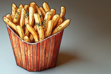 French fries with herbs celebrating national french fries day