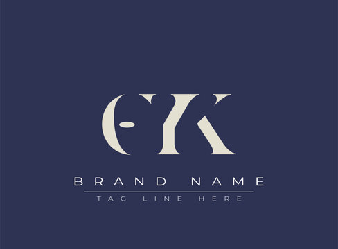 OYK abstract letter logo design. This logo is designed by three abstract letters.